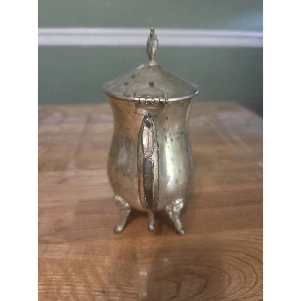 Vintage EP Brass Silver Plate Tea Coffee Pot 9.5